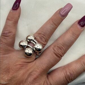 Chunky  Sterling Silver Women's Ring 9.34 grams stamped weight: 17.05 G